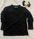 Black Puff Sleeve Top