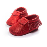 Glitter Baby Moccasins Crib Shoes