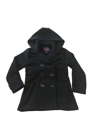 Girls Black Winter Coat With Hood