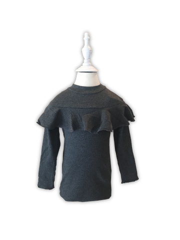 Kids Gray Long Sleeve Knit Top