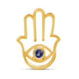 Baby/Kids 10 kt gold Hamsa evil eye screwback earrings