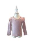 Kids Pink Long Sleeve Pearl Shirt