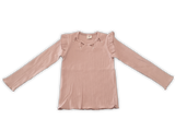 Kids Pink Long Sleeve Pearl Shirt