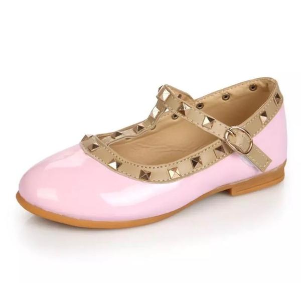 Pink Studded Mary Janes