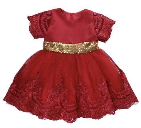 Red and Gold Holiday Dress