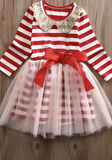 Red and White Striped Dress