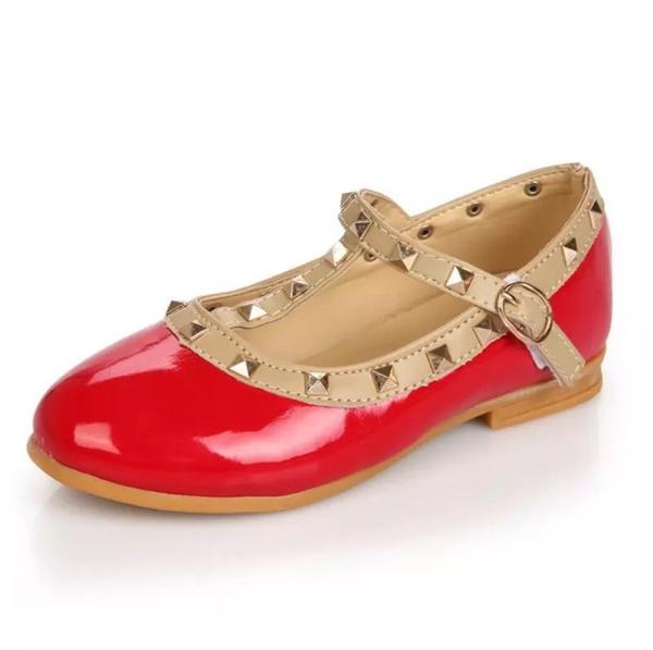 Red Studded Mary Janes