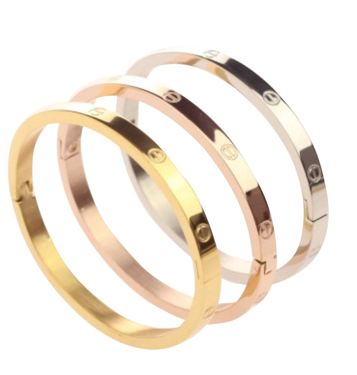 FORMATION | 14K Gold Stainless Steel 6MM Diamond Square Embossed Love –  Upper BAR | Lush Lasting Classic