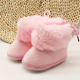Pink Fur Winter Baby Boots