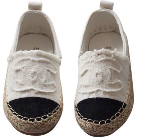 Kids Espadrilles Black and White