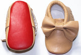 Red Bottom Bow Moccs Moccasins