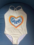 New GG Heart One Piece Bathing Suit