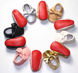 Red Bottom Bow Moccs Moccasins