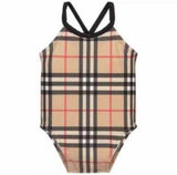 Girls Plaid One Piece Bathing Suit
