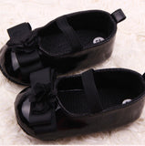 Crib Shoes with Bow & Flower