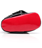 Red Bottom Patent Leather Bow Moccasins Moccs- Black