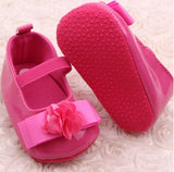 Crib Shoes with Bow & Flower
