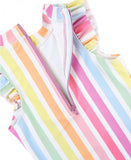 Rufflebutts Rainbow Dream Stripe Flutter One-Piece